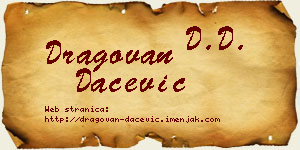 Dragovan Dačević vizit kartica